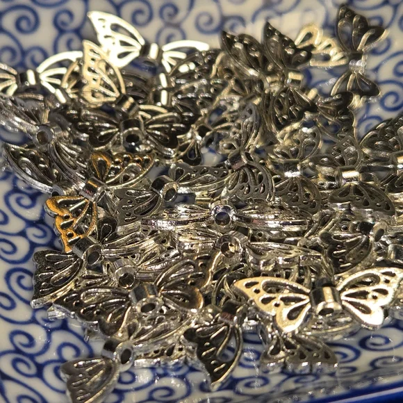 Silver Filigree Butterfly Spacer Findings - Picture 5 of 5
